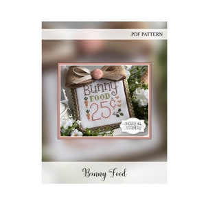 Bunny Food -- .PDF Cross Stitch Pattern by Cherry Hill Stitchery