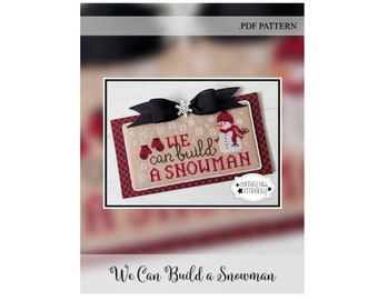 We Can Build a Snowman -- .PDF Cross Stitch Pattern by Cherry Hill Stitchery