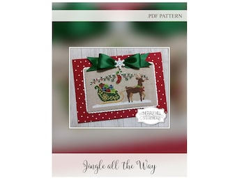 Jingle all the Way -- .PDF Cross Stitch Pattern by Cherry Hill Stitchery