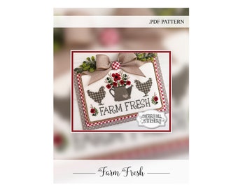 Farm Fresh -- .PDF Cross Stitch Pattern by Cherry Hill Stitchery