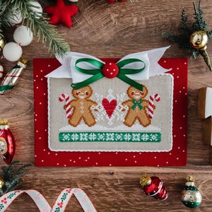Christmas Gingerbread Cross Stitch Pattern: &quot;Baked with Love&quot; (PDF Digital Download)