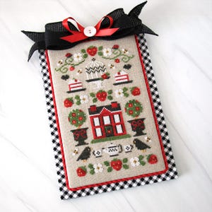 Easy Cross Stitch Pattern: &quot;Strawberry Tea Party Sampler&quot; (PDF Digital Download)