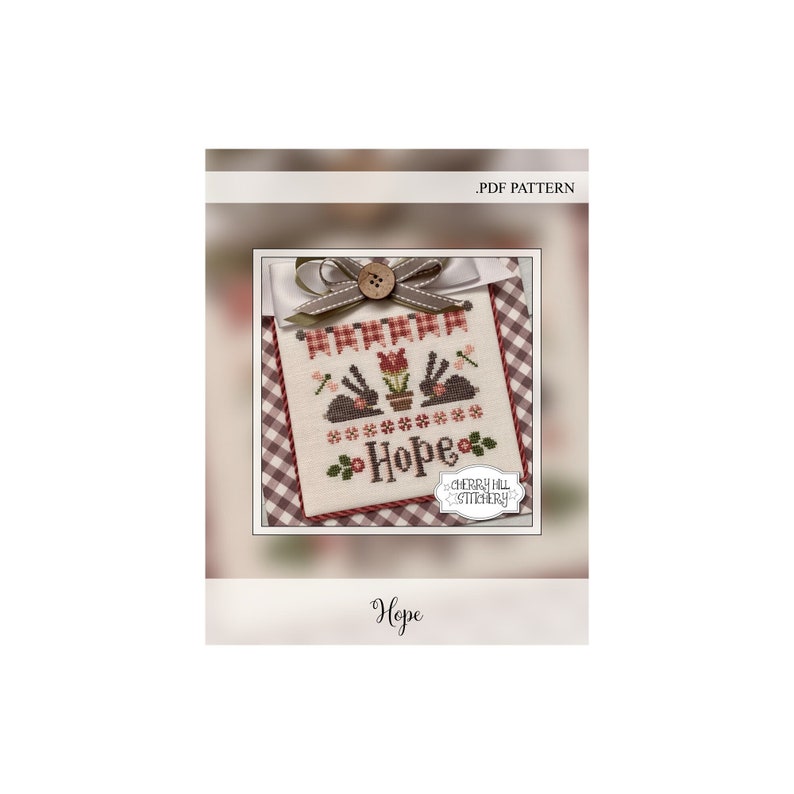 Hope .PDF Cross Stitch Pattern by Cherry Hill Stitchery image 1