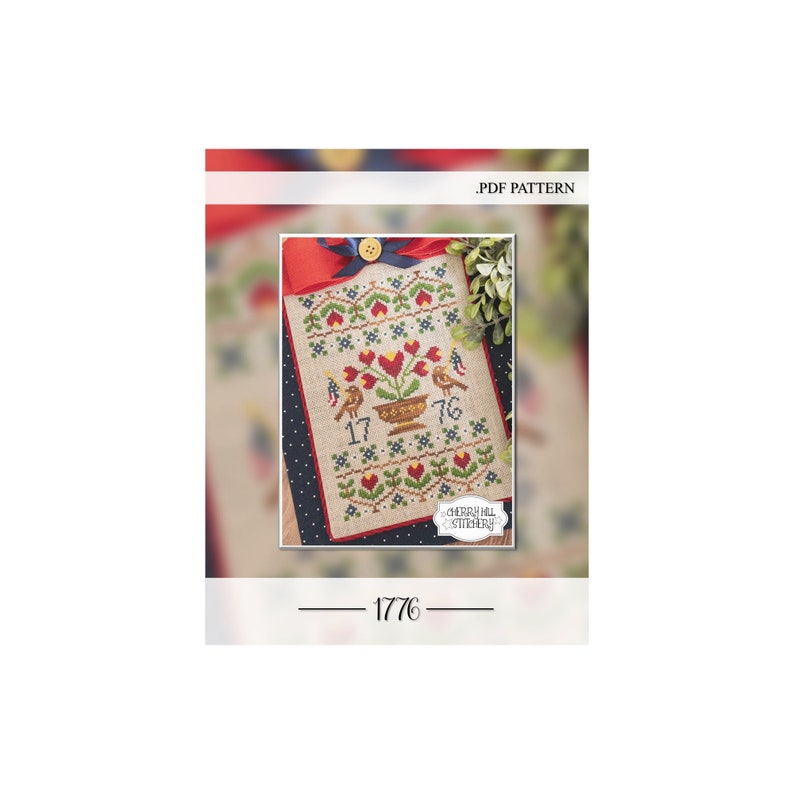 1776 .PDF Cross Stitch Pattern by Cherry Hill Stitchery Etsy