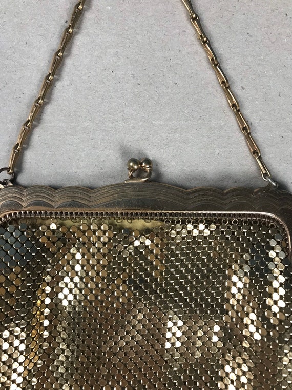 Antique RARE 1930s/40s WHITING & DAVIS Gold Mesh … - image 6