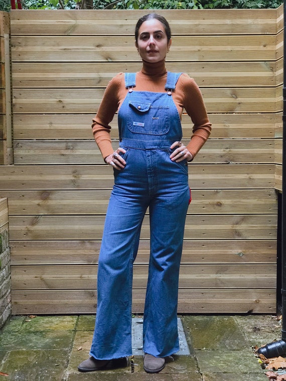 1970s Original Vintage Denim Dungarees