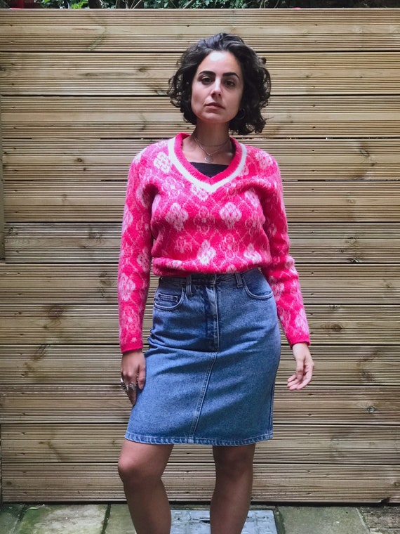 jean skirt 80s