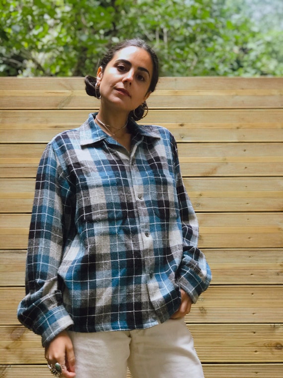 1960s Original Vintage VAN HEUSEN Check Shirt