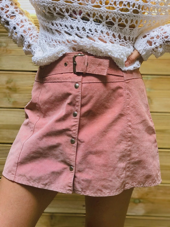 Vera Pelle Original Suede Mini 70s Skirt