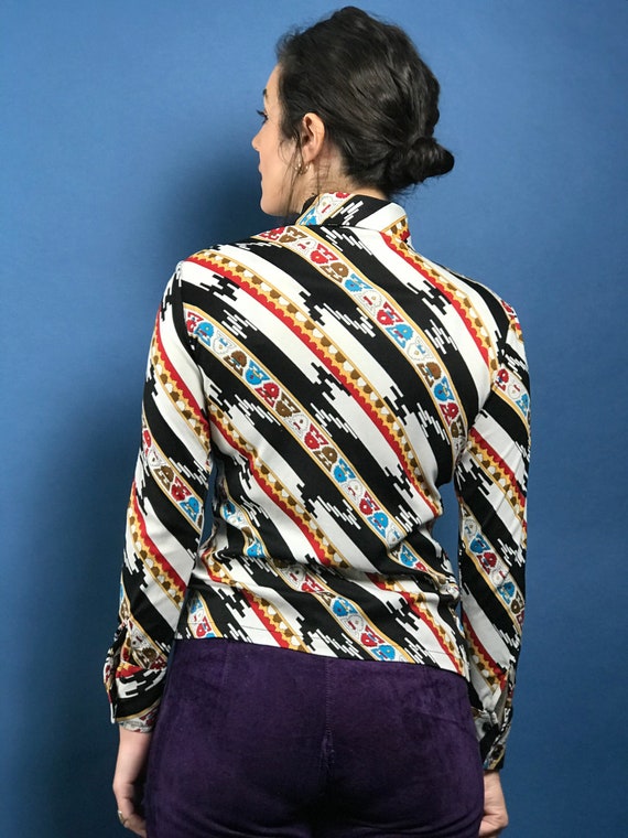 Vintage 1970s Aztec Print Shirt - image 5