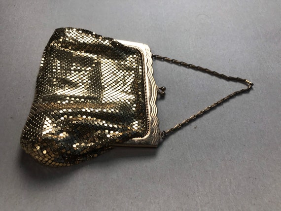 Antique RARE 1930s/40s WHITING & DAVIS Gold Mesh … - image 1