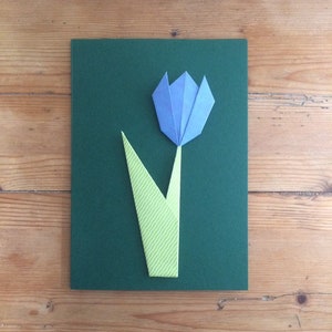 Origamikaart tulpen | Gefeliciteerd kaart | Ik mis je-kaart | Verjaardagskaart | Verjaardagskaart | Beterschapskaart | Bedankkaart | Nieuw huis