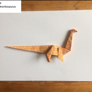 Dinosaur Origami Card Brontosaurus, Stegosaurus, TRex Birthday Card Handmade Card I Miss You Card Thank you Card Congratulations image 4