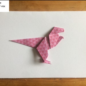 Dinosaur Origami Card Brontosaurus, Stegosaurus, TRex Birthday Card Handmade Card I Miss You Card Thank you Card Congratulations image 6