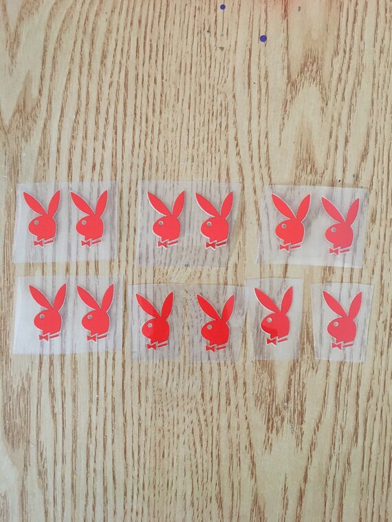 New Lot of 12 Red Playboy Bunny 3M 