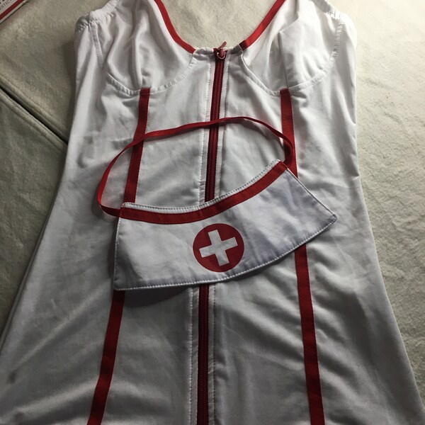 Womens 2Pc Sexy Nurse Halloween Costume size Small