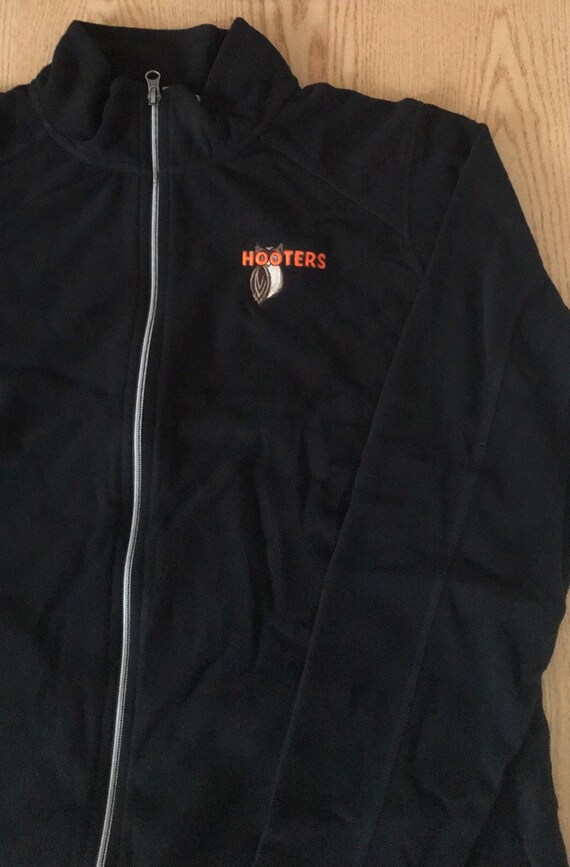 New Womens Hooters Vintage Fleece Zip up Jacket Black Size - Etsy