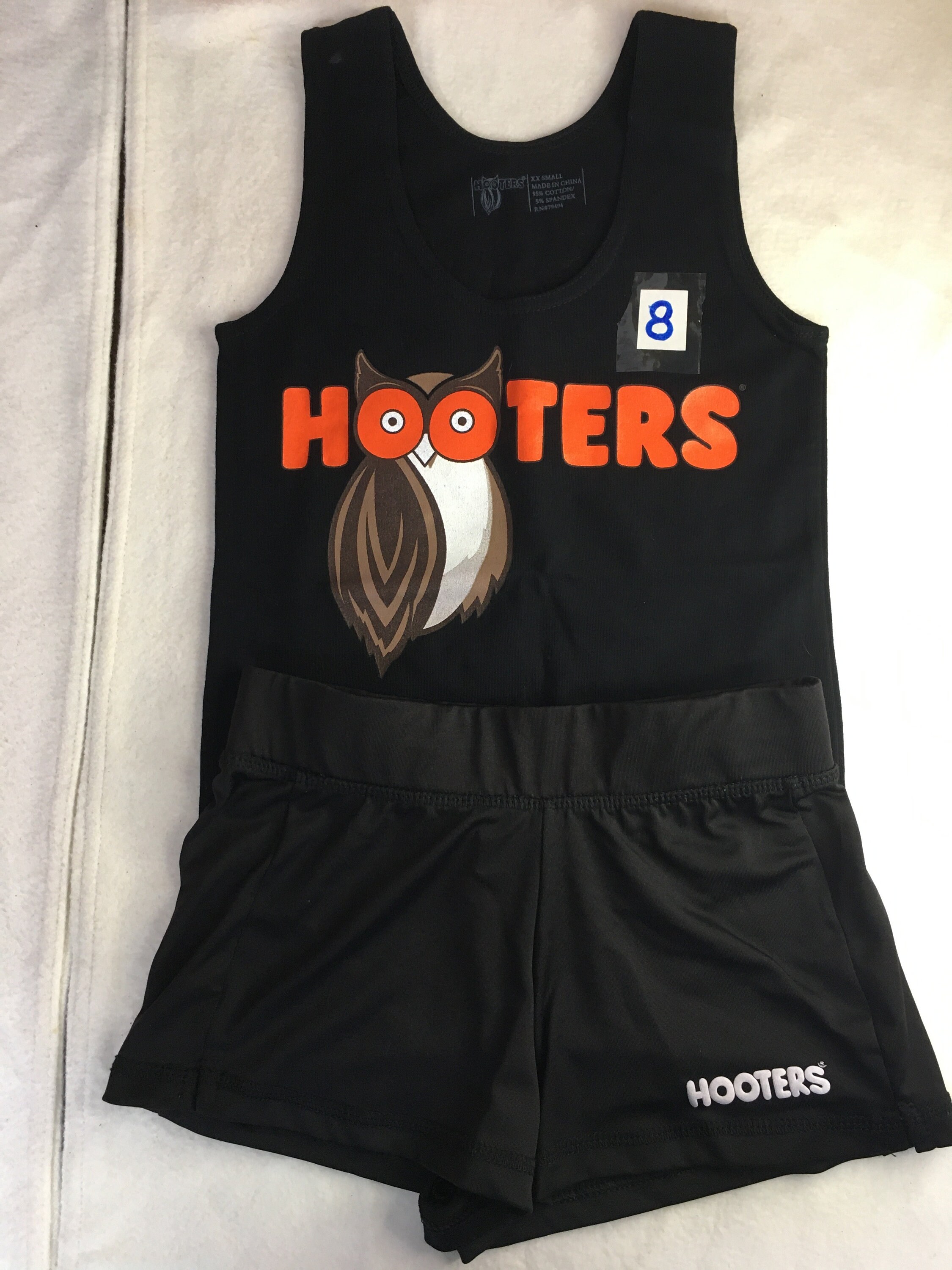 B10 New Hooters Girl Uniform Shorts With Crooked Tags Size Y-large 