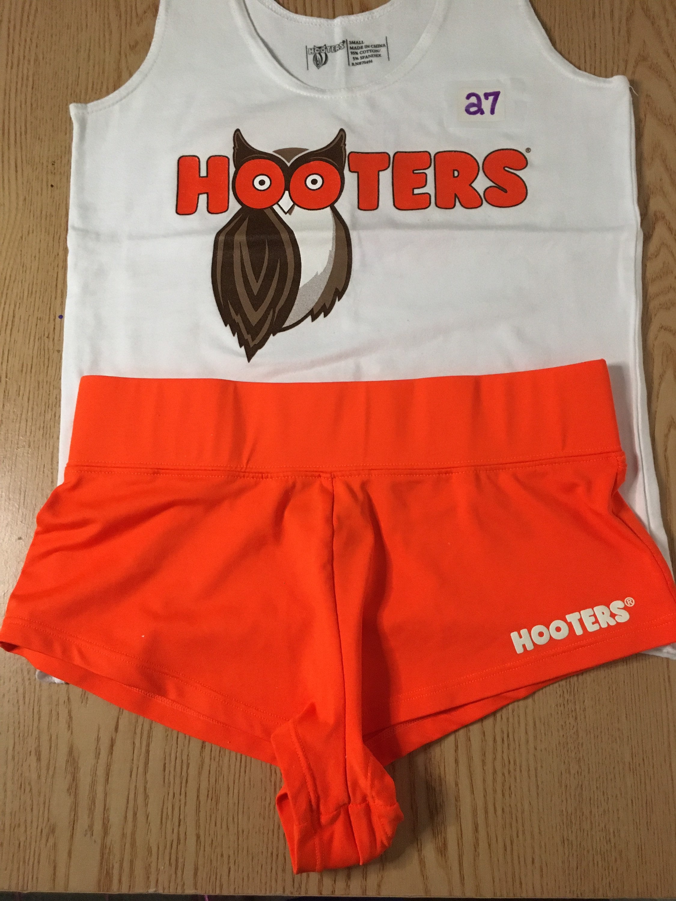 B34 #27 New Hooters Girl Super Sexy Uniform Tank and Cheeky