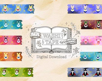 Sailor Bunnies Washi Tape Digital