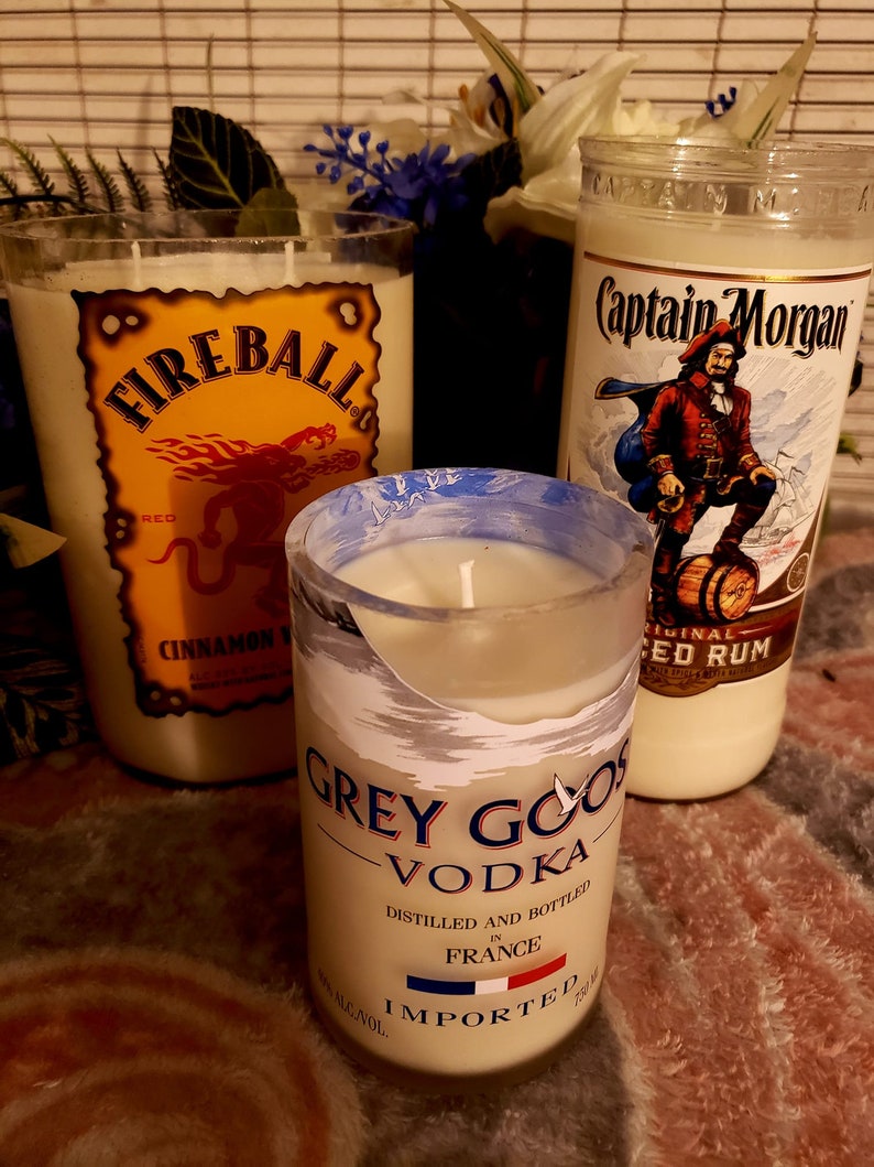 Liquor Bottle Candles Etsy