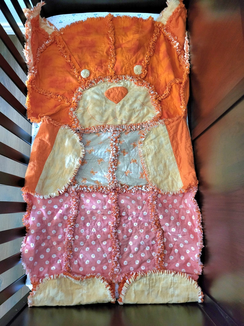 Large Handcrafted Cat Rag Quilt Great Gift for Babies or Toddlers Etsy