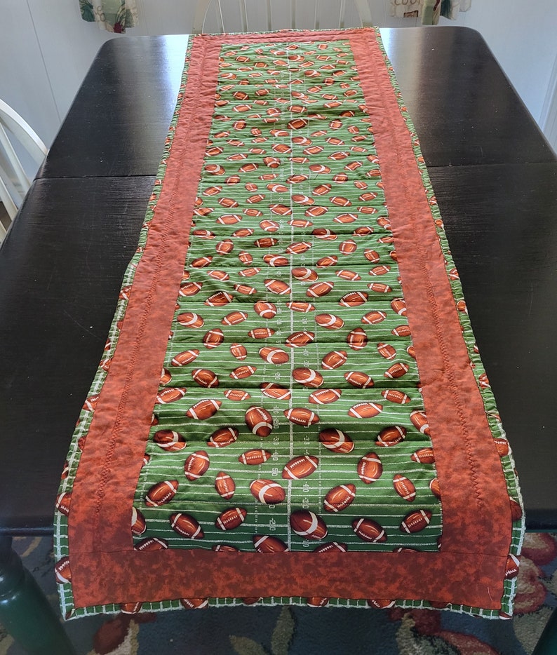 Football Themed Table Runner Game Day Table Tunner Etsy