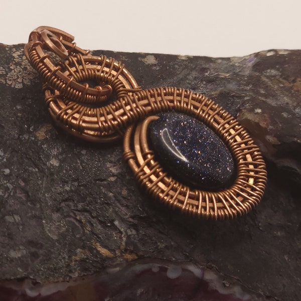 Viking weave sandstone pendant