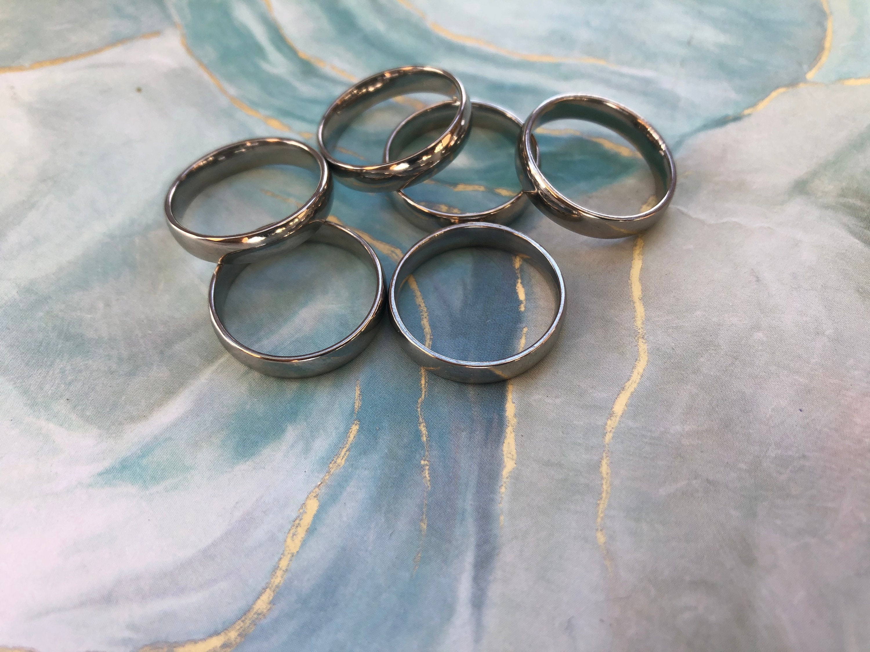 Stainless steel band ring 4mm plain polished rings blanks size Etsy