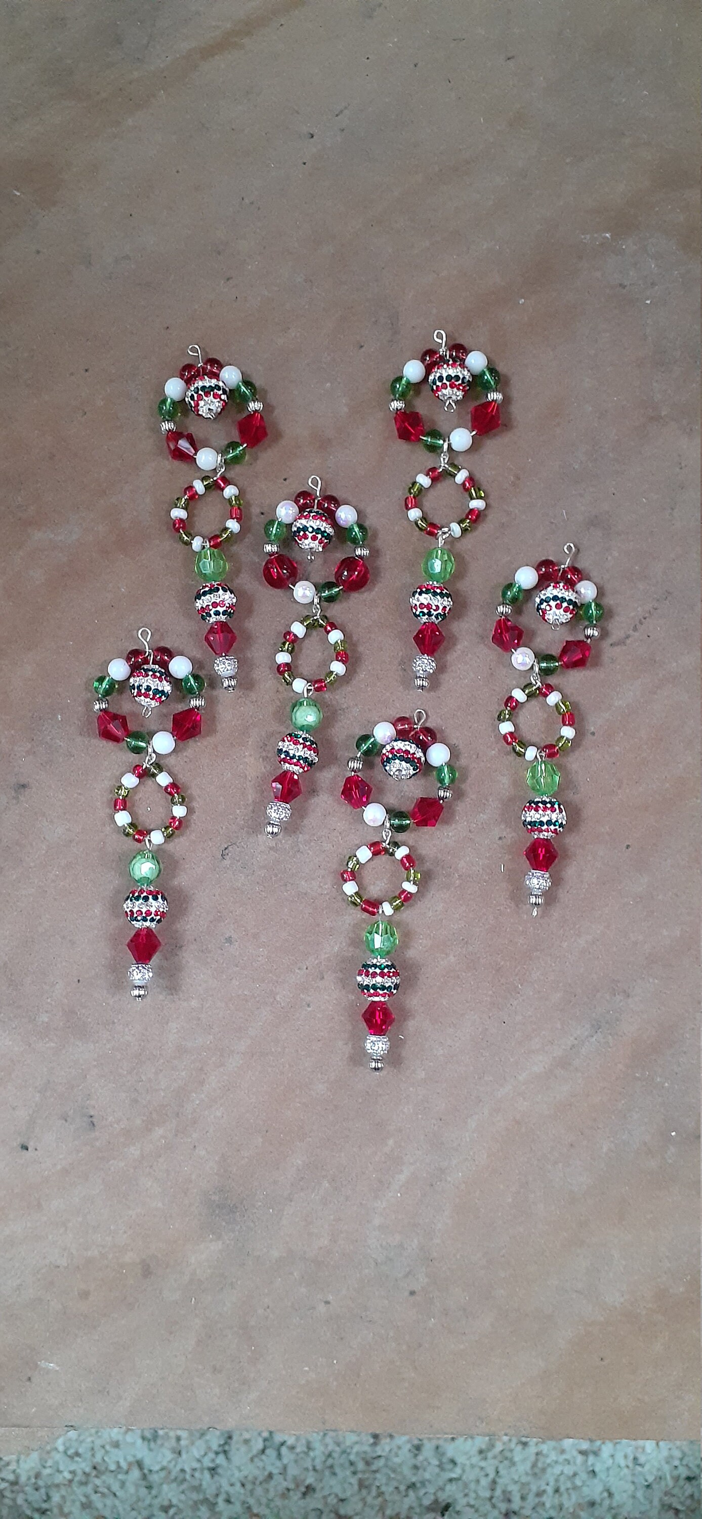 Christmas Tree Ornaments Set of 6 Etsy