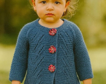 Pull pour tout-petit en alpaga et acrylique tricoté à la main - hypoallergénique, chaud et intemporel