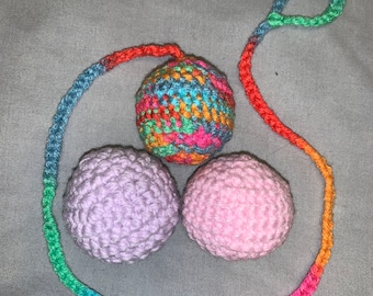 Crochet kitty toy: Cat toy with catnip filling, Amigurumi ball for cats, Stuffed cat toy, Catnip toy