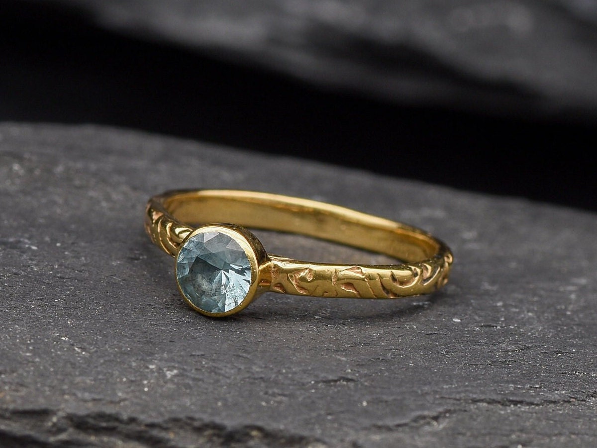 Gold and aquamarine sale