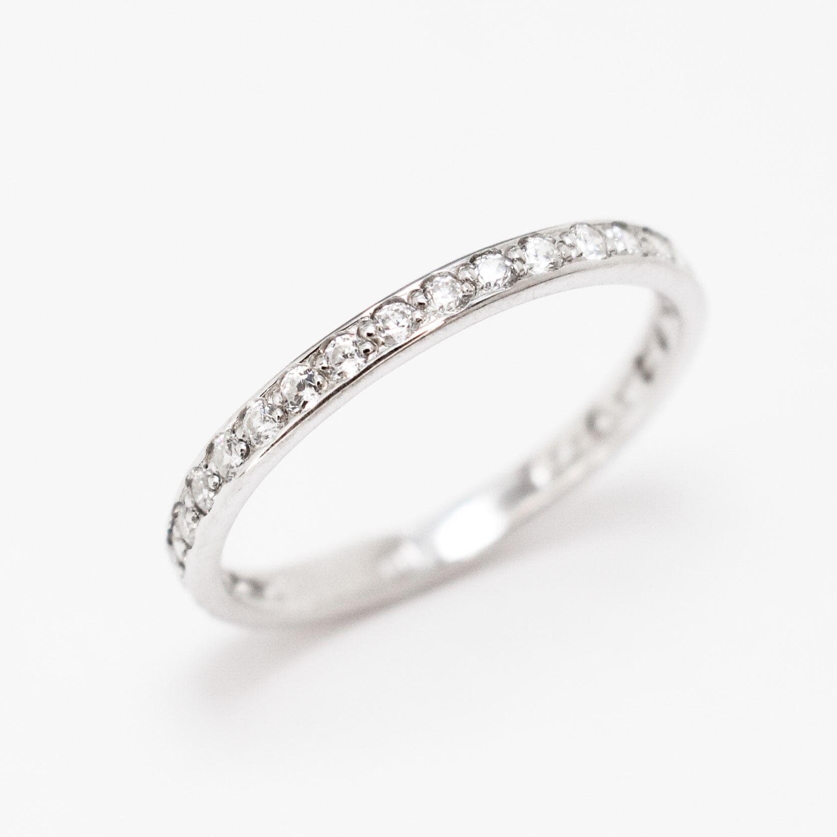 Elegant 18K White Gold Plated Engagement Ring - A Promise Of Forever