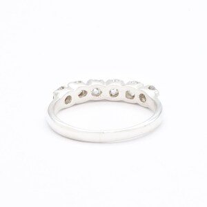Diamond Band, Created Diamond, Stackable Band, Half Eternity Ring, Silver Wave Band, Wedding Band, Sparkly Ring, Wave Band, 925 Silver Ring image 10