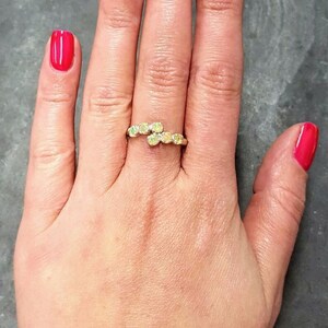 Opal Ring, Ethiopian Opal Ring, Natural Opal Ring, Asymmetric Ring, October Birthstone, Fire Opal Ring, Opal Vintage Ring, Solid Silver Ring image 8