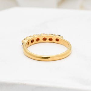 Gold Eternity Ring, Garnet Ring, Natural Garnet, January Ring, Gold Garnet Ring, Gold VintageRing, Red Diamond Ring, Half Eternity Ring image 9