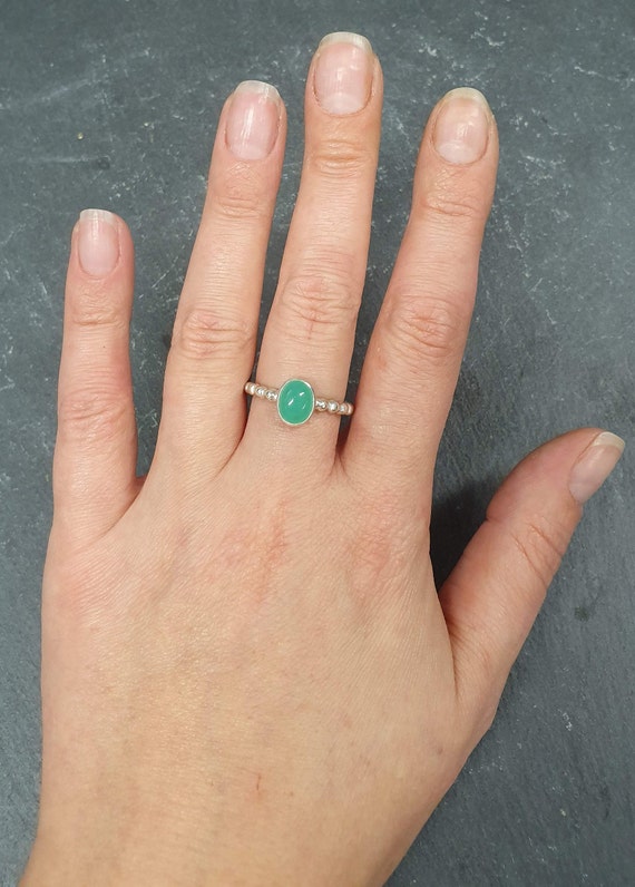 Pandora chrysoprase may shop birthstone ring