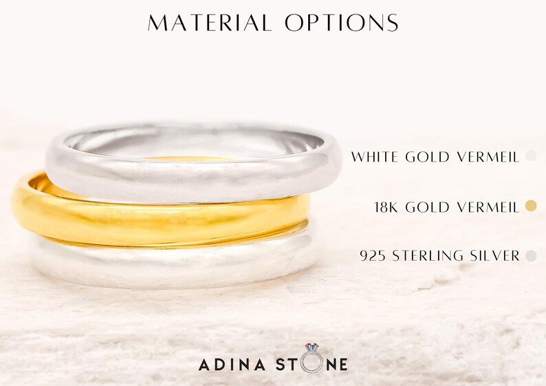 Ruby Ring, Silver Red Ring, Natural Ruby Ring, July Birthstone Ring, Silver Stackable Ring, 925 Sterling Silver, Bands by Adina image 3