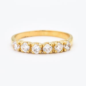 Gold Diamond Ring, Diamond Ring, Created Diamond, Gold Eternity Ring, Sparkly Gold Ring, White Gold Ring, Half Eternity Ring, Diamond Band