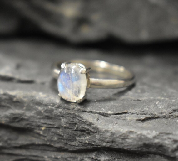 Moonstone and Raw Diamond Ring – Stone Orchard Jewelry