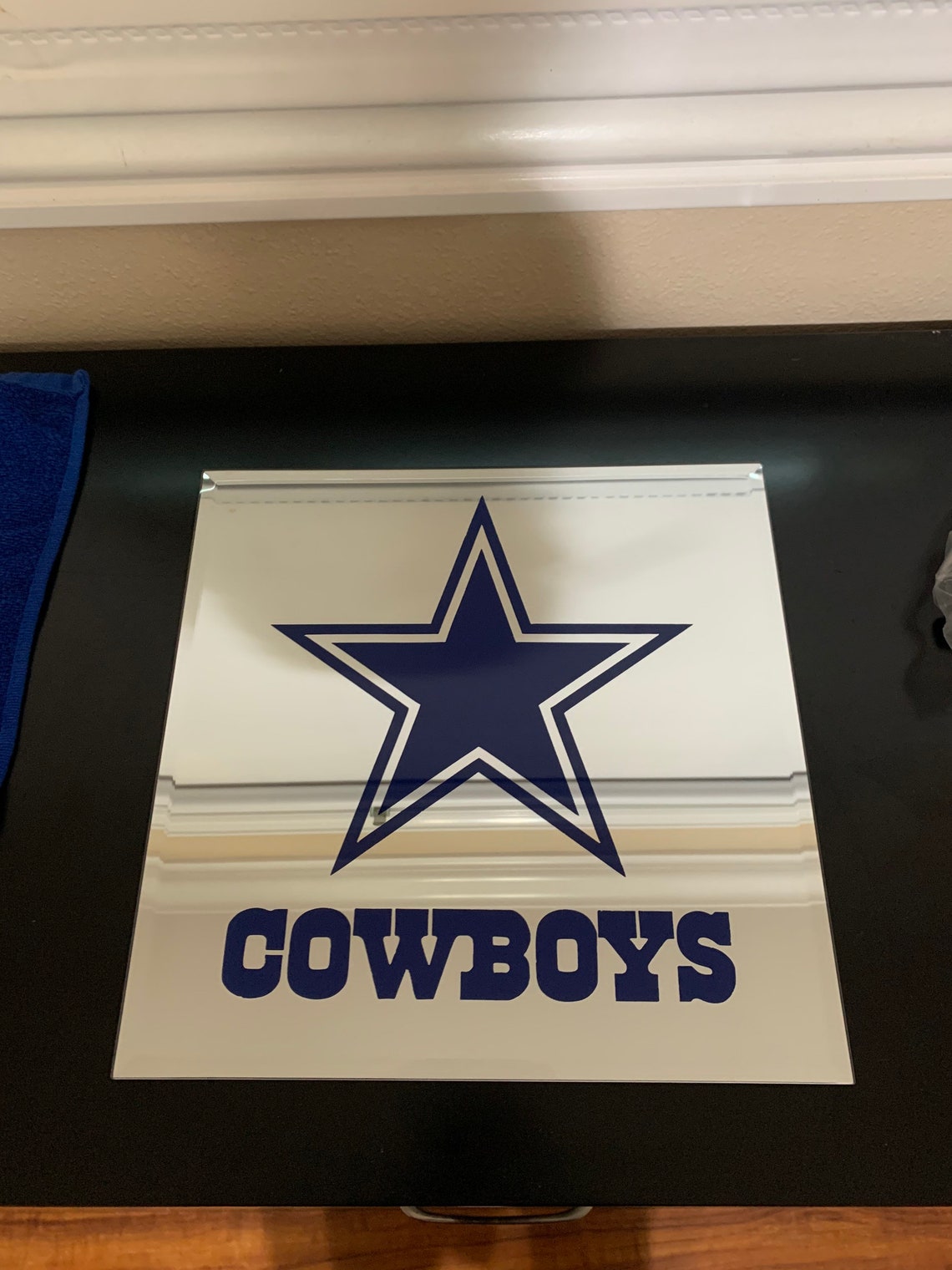 Dallas Cowboys 12x12 Tabletop Mirror Art Etsy