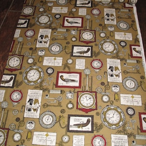 Alexander Henry Steampunk Clockwork Cotton Fabric - Made in Japan