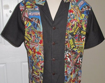 Chemise unisexe Aloha à manches courtes et imprimé bandes dessinées, XS à 5XL