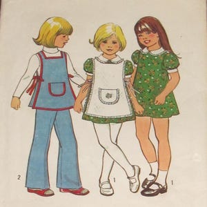 Simplicity 7064 Girls Dress, Pants & Vest Bag size 4