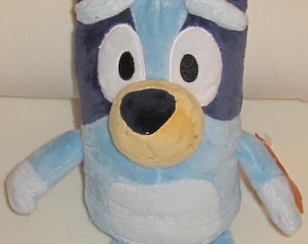 Bluey Dog Plush Stuffed Toy 12" x 11" Blue Heeler Puppy
