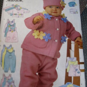 Sewing Patterns 6280 Butterick Children Jacket,Jumper Skirt,Pants,Hat,Pajamas, Coats Size: NB,S,M
