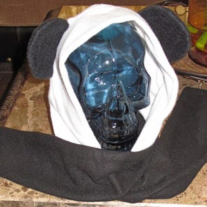 Handmade Fleece Panda Scarf Hoodie Wrap Hat - USA Made
