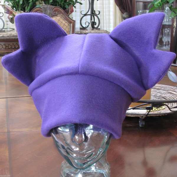 Pokemon Species Sableye or Mega Sableye warm winter fleece ear beanie Hat in 5 sizes