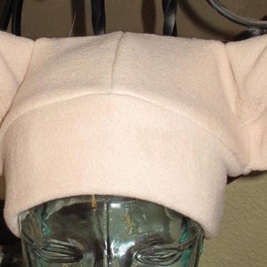 Dobby or Smug the Elf Beige Fleece Winter Warm Ski Ear Hat XXS - XXL
